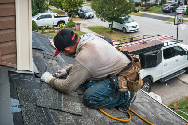 Professional Hail Damage Roof Repair technician working in Redford, MI